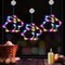 LOLStar Easter Window Lights, 3 Pack Easter Bunny Shaped Multicolor Battery Operated Hanging String Lights with Suction Cup, for Easter Window Decorations, Indoor, Home, Farmhouse Decor